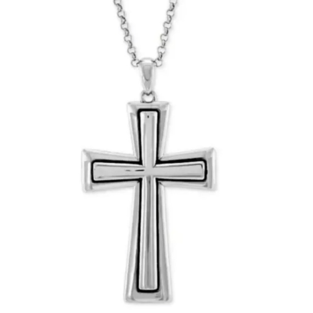 🎁 Give the Gift Giani Bernini Sterling Silver Metal Cross Pendant Necklace